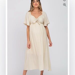 Pinkblush Cream Midi Dress